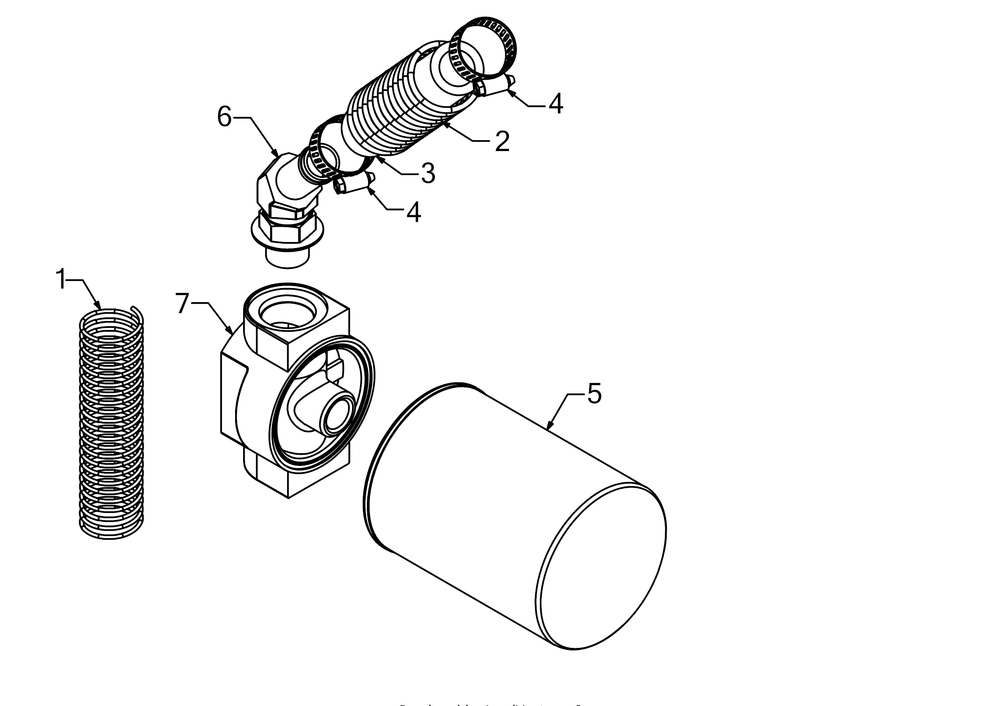 Filter Diagram and Parts List for LS25 (24BF552B756)(2017) Cub Cadet Log Splitter